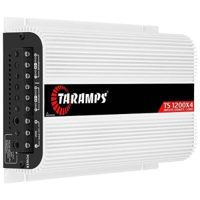 Módulo de Potência Ts1200x4 Compatível com Veículos 1200W RMS com Bridge e Crossover Fixo Taramps