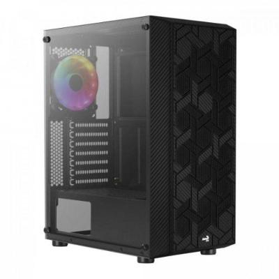 Gabinete Gamer Hive Mid Tower ATX Vidro Temperado com Fans RGB Preto Aerocool