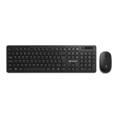 Kit Teclado + Mouse sem Fio K-w20bk com Wireless 2,4 Ghz e Alcance Até 12 m Preto C3tech
