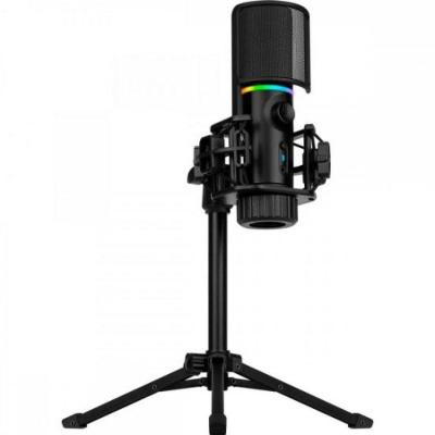 Microfone Gamer Streamplify Mic Tripod USB 2.0 e Jack 3,5mm Preto