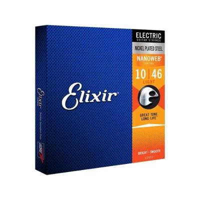 Encordoamento para Guitarra 12052 com Revestimento Nanoweb e Tensão 010 Light Elixir