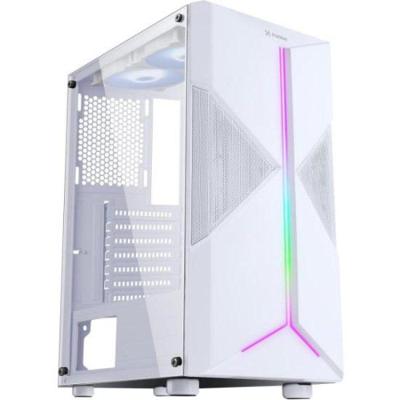 Gabinete Gamer Fortrek Holt Mid Tower RGB com Painel Frontal Branco