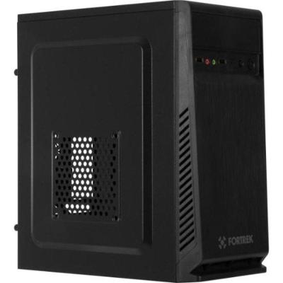 Gabinete ATX Fortrek COC502BK Compact Preto com Painel em Alumínio Escovado