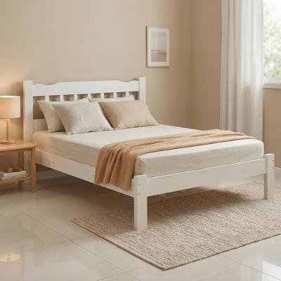 Cama De Casal Queen Com Colchão Madeira Maciça Repleta