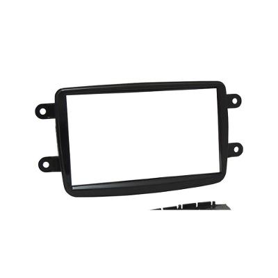 Moldura 2 Din Preto Piano Compatível com Renault KWID CAPTUR DUSTER SANDERO LOGAN Fiamon
