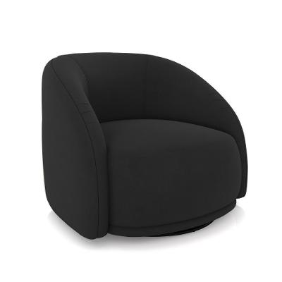 Poltrona Decorativa Jenny Giratória Veludo Espuma D26 Preto Gran Belo