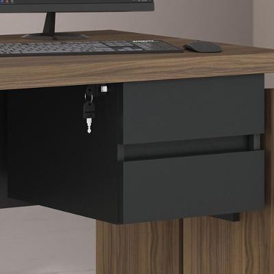 Gaveteiro Suspenso Ryemo A02 2 Gavetas MDF-MDP com Chave Preto Lyam Decor