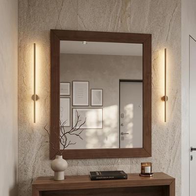 Espelho Decorativo Zahav F06 Retangular 90X78CM Moldura Madeira Maciça para Quarto Café Lyam Decor