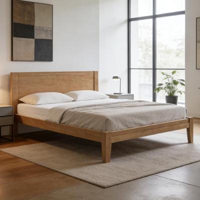 Cama Queen Mazzaro com Estrado Fixo Madeira Maciça Freijó Lyam Decor