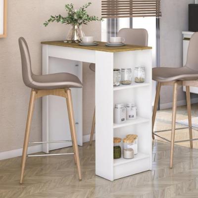 Balcão de Cozinha com Nichos CR20535 sem Porta 3 Prateleiras MDP 90CM Branco Mel Multimóveis