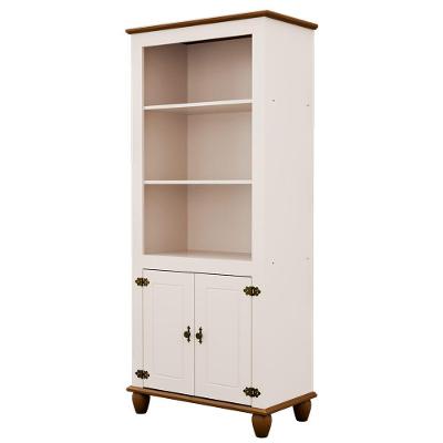 Estante Livreiro Joy 2 Portas 4 Prateleiras MDF de 15mm e Pés em Madeira Maciça TAMANHO 79CM Loja