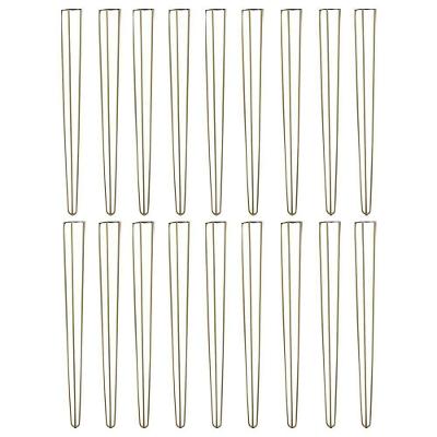 Pé de Metal Hairpin Legs G41 Contemporâneo 16 Unidades 90CM Dourado Gran Belo