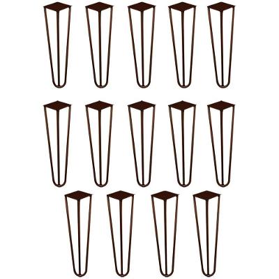 Kit 14 Pés Hairpin Legs G41 30CM Aço Bronze Brilhante Gran Belo