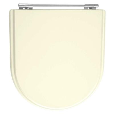 Assento Sanitário Calypso Alongado MDF Fechamento Convencional Bege Pontto Lavabo 40CM