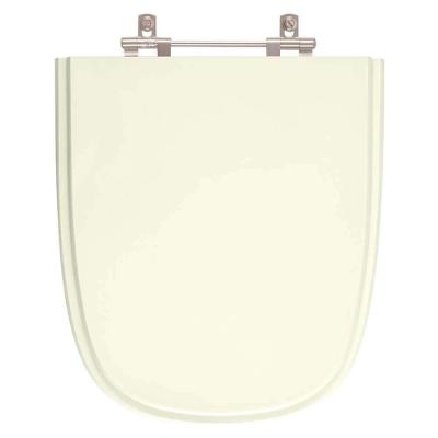 Assento Sanitário Ibiza Alongado MDF Parafusado Alumínio Anodizado Bege Claro Pontto Lavabo