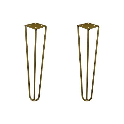 Pé de Mesa Hairpin Legs G41 30CM Metal Pintado Suporte 120kg Dourado Gran Belo