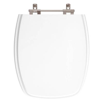 Assento Sanitário Amarilis Alongado MDF Fechamento Convencional Branco Pontto Lavabo 40CM