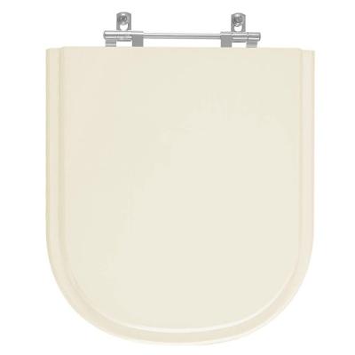 Assento Sanitário Flox Alongado MDF Fechamento Convencional Marfim Pontto Lavabo 40CM