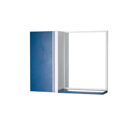 Armário para Banheiro com Espelho 2 Prateleiras MDP 58CM Azul Mercado das Prateleiras