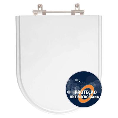 Assento Sanitário Smart Alongado Polipropileno Parafusado Antibacteriano Branco 40CM