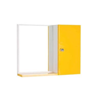 Armário para Banheiro com Espelho 1 Prateleira MDP 58CM Amarelo