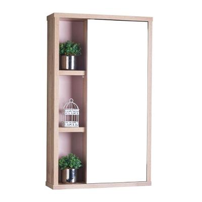 Armário para Banheiro Milano Suspenso 1 Porta 2 Prateleiras MDP 42CM Rosa Claro Mercado