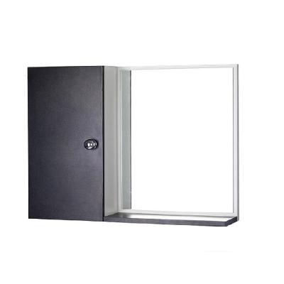 Armário para Banheiro com Espelho Preto e Branco Parede MDP 58CM Preto e Branco Mercado