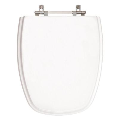 Assento Sanitário Turim Alongado MDF Fechamento Convencional Alumínio Anodizado Branco Pontto Lavabo