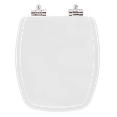 Assento Sanitário Primula Plus Alongado Resina Plástica Fechamento Suave Branco Pontto Lavabo 40CM