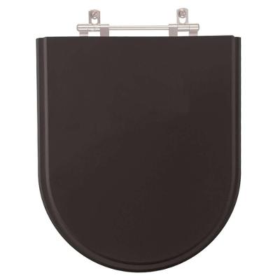 Assento Sanitário Jasmim Alongado Polipropileno Parafusado Convencional Preto 40CM