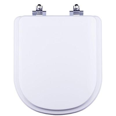 Assento Sanitário Flox Alongado Polipropileno Parafusado Fechamento Suave Branco Pontto Lavabo 40CM