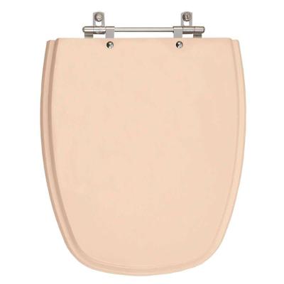 Assento Sanitário Monte Carlo Alongado MDF Fechamento Convencional Rosa Floral Pontto Lavabo 40CM