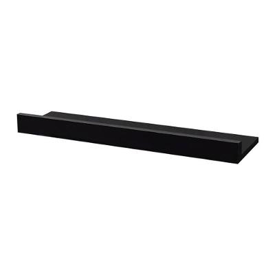 Prateleira Porta Quadros 1 Prateleira MDP 50CM Preto Mercado das Prateleiras 50 X 15cm