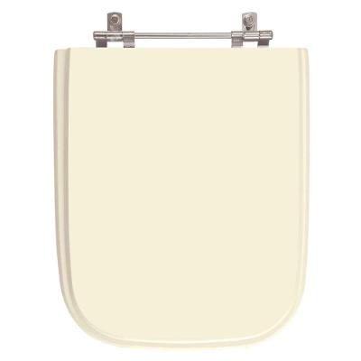 Assento Sanitário Tivoli Alongado MDF Fechamento Convencional Bege Claro Pontto Lavabo 40CM