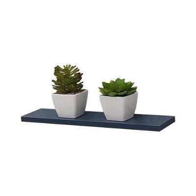 Prateleira Suporte Invisível 1 Prateleira MDP 100CM Azul Mercado das Prateleiras