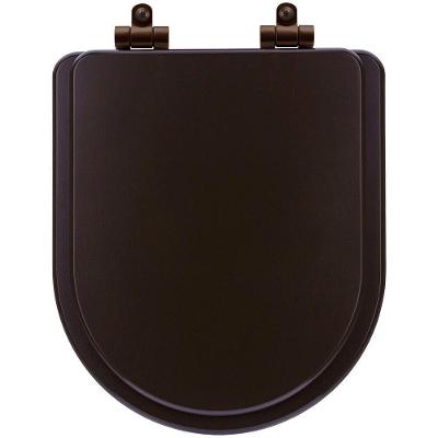 Assento Sanitário Nuova Alongado Resina Plástica Fechamento Suave Marrom Fosco Pontto Lavabo 40CM