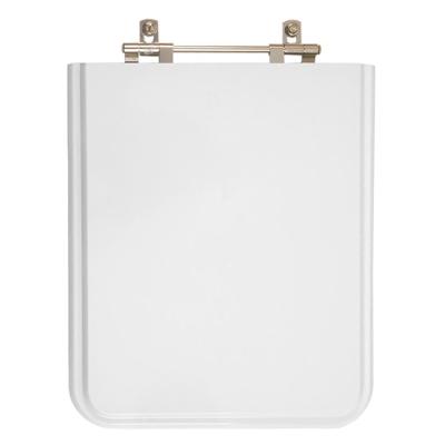 Assento Sanitário Square Quadrado Resina Plástica Parafusado Convencional Branco 40CM Pontto Lavabo