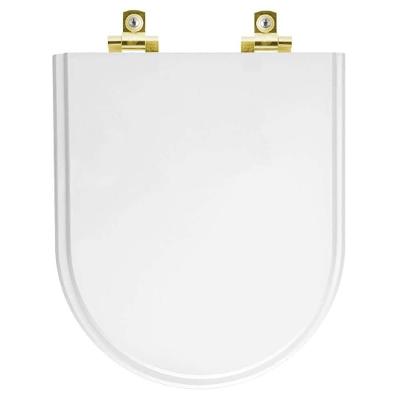 Assento Sanitário Smart Alongado Plástico Parafusado Fechamento Suave Branco Pontto Lavabo 40CM