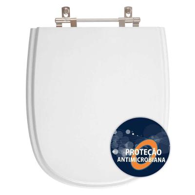 Assento Sanitário Sabatini Alongado Polipropileno Convencional Antimicrobiano Branco Pontto Lavabo