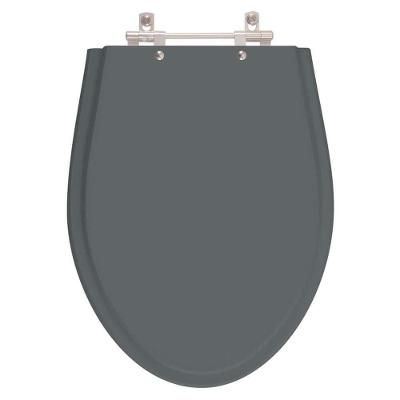 Assento Sanitário Absolute Alongado MDF Fechamento Convencional Cinza Quartzo Pontto Lavabo 40CM