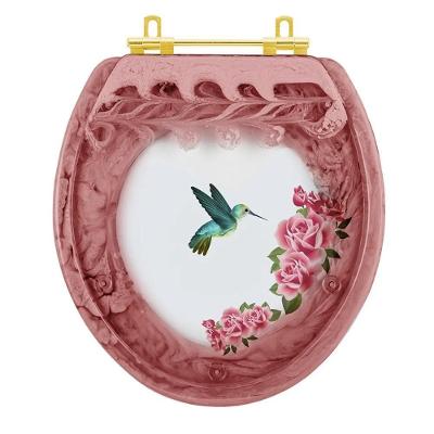 Assento Sanitário Beija Flor Oval Resina Plástica Parafusado Convencional Rosa Pontto Lavabo 40CM
