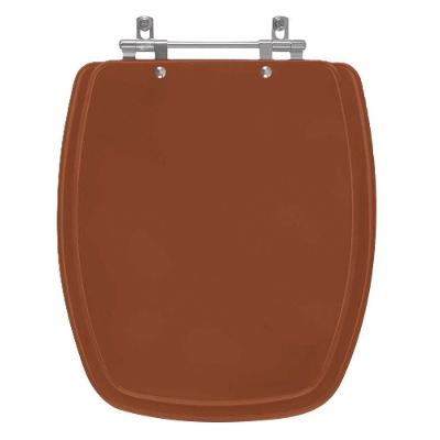 Assento Sanitário Valentina Oval MDF Fechamento Convencional Laqueado Ocre 40CM Pontto Lavabo