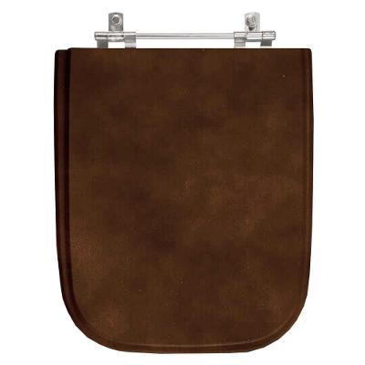 Assento Sanitário Tivoli Alongado MDF Laqueado Marrom Degrade Pontto Lavabo 40CM