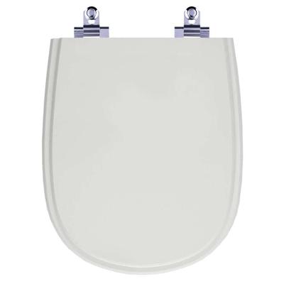 Assento Sanitário Paris Alongado Polipropileno Fechamento Suave Almofadado Cinza 40CM Pontto Lavabo