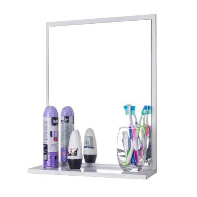 Armário para Banheiro Boreal sem Porta 1 Prateleira MDP com Espelho 35,5CM Branco Mercado