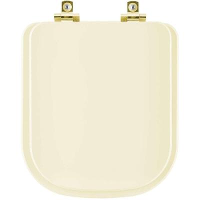 Assento Sanitário Misti Alongado Plástico Parafusado Fechamento Suave Bege Pontto Lavabo 40CM