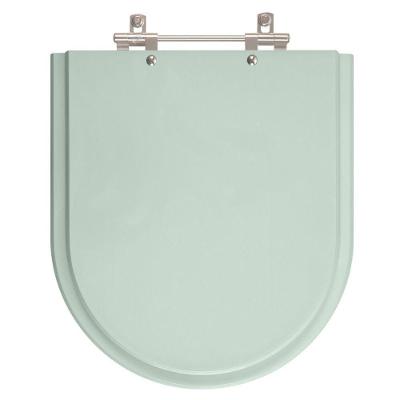 Assento Sanitário Jasmim Alongado MDF Fechamento Convencional Alumínio Anodizado Verde Claro 40CM