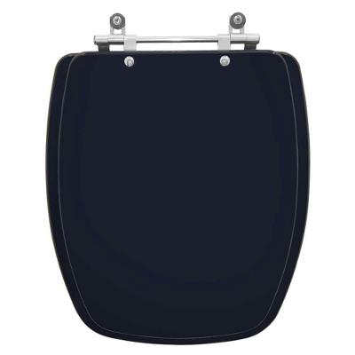 Assento Sanitário Stylus para Vaso Celite Alongado MDF Fechamento Convencional Azul Marinho Pontto