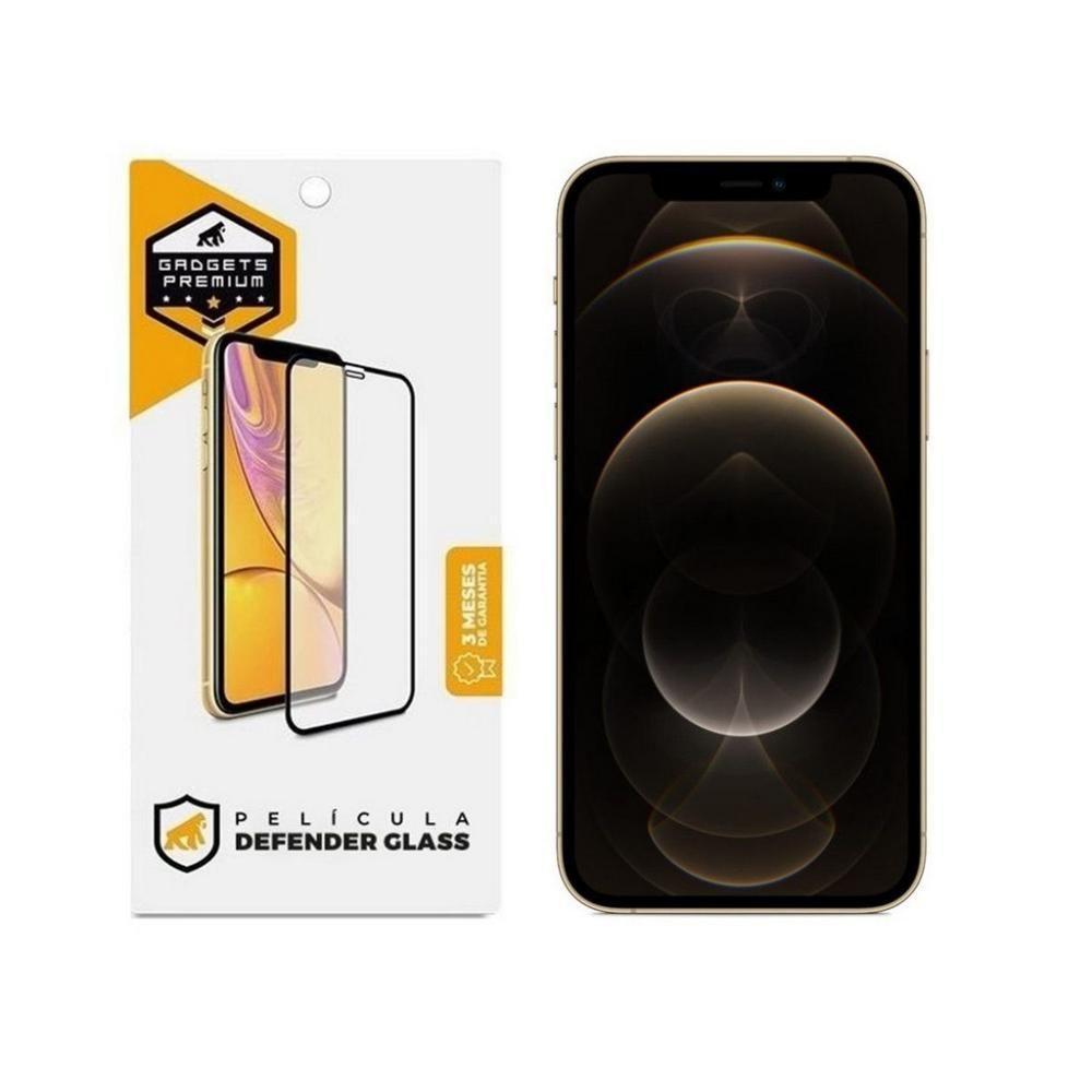 Película Defender Glass Para Iphone 12 Pro Max - Preta - Gshield - 1