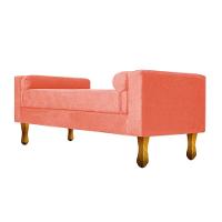 Recamier Baú Félix Solteiro 120cm Suede Coral Adj Decor - 2